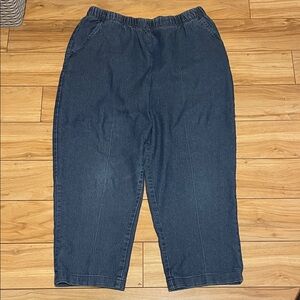 Casual American Sweetheart Blue Denim Large Petite Pants
